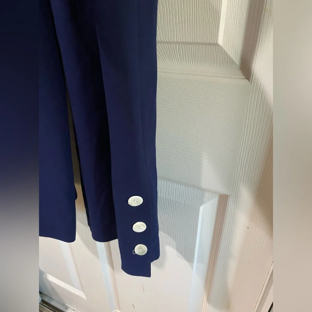 Nicole Miller‎ Artelier Elegant Navy Jumpsuit With White Buttons Size 4